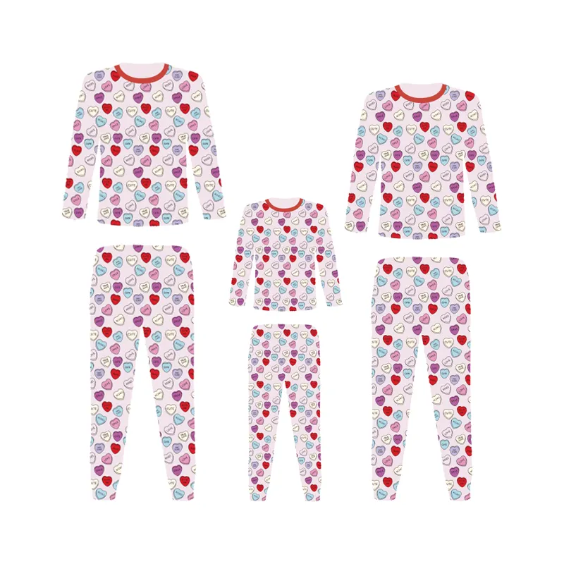 Özel anne ve bana moda eşleştirme kıyafetler çocuk kız pijama pijama takımı