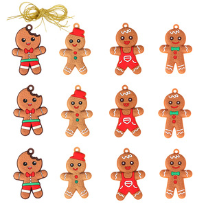 Jouets de noël 10 pièces PVC pain d'épice homme ornement de noël Navidad 2021 suspendu dans l'arbre de noël pour Navidad - Product Image 2