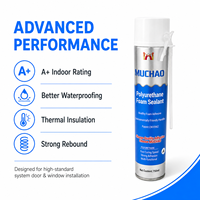 Colle mousse PU monocomposant haute performance A19 750ML, séchage rapide, anti-rétrécissement, multifonctionnelle pour l'installation de fenêtres de système
