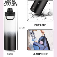 Thermos personnalisé avec logo, design classique, bouteille d'eau en acier inoxydable isolée sous vide pour la salle de sport