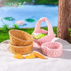 Weijin Micro-paesaggio di simulazione in Rattan e cesti intrecciati, cesto accessori decorativi da te, Mini Minia - Product Image 3