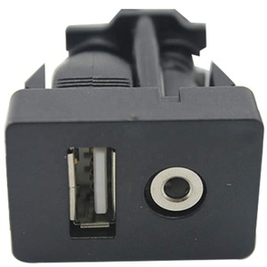 Car Boat Motorcycle 3.5mm USB AUX Audio <strong>Headphone</strong> Male Jack <strong>Extension</strong> Flush Mount Mounting <strong>Cable</strong> - Product Image 4