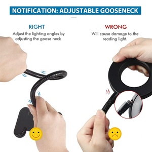 EGH Indoor Lighting Desk Lamps 120mm 3 Colors USB Clip Circle Portable Desk Table <b>Light</b> With <b>Remote</b> - Product Image 5