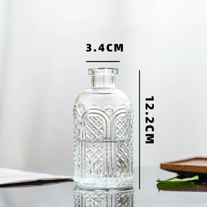 Set di Vasi Vintage in Cristallo Trasparente, Mini Vasi Decorativi <span class=keywords><strong>per</strong></span> Fiori, Stile Antico, Set da 3 o 5 Pezzi - Product Image 6