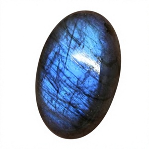 Lot en gros de cabochons ovales en labradorite bleue naturelle, certifiés par un tiers, Gopika Exports, pour la fabrication de bijoux - Product Image 3