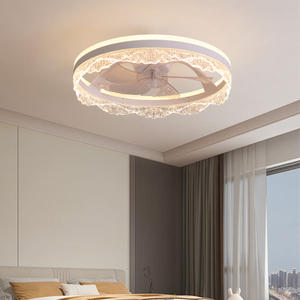 Nordic <b>Modern</b> <b>Ceiling</b> <b>Fan</b> 15.8-Inch 5-Blade Acrylic, Dimmable LED (3000K-6500K), 6-Speed DC Motor, APP & Remote Control - Product Image 1