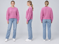 Pull tricoté personnalisé OEM ODM pour femme, col rond, manches ballon, court, tricot épais, faible MOQ, échantillon rapide