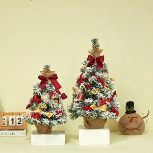 <b>Mini</b> <b>Christmas</b> <b>Tree</b> with Bell Bow Knot Green Pine White LED Light Xmas <b>Tree</b> Desktop <b>Christmas</b> Star <b>Tree</b> - Product Image 1