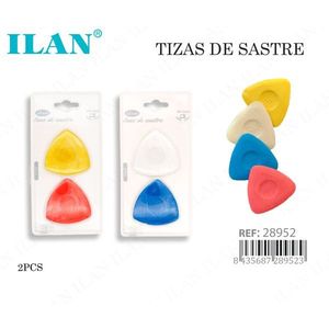 Craie de couture Ilan, 2 pièces, craie triangulaire colorée pour marquage de tissus - Product Image 1