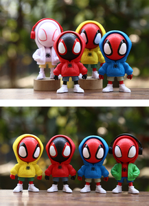 Dihua โมเดลธีมกีฬายอดนิยมที่สุดของเล่นสไปเดอร์แมนชุดแนวสตรีทมีฮู้ดของตกแต่งบ้านหุ่นสะสมของเล่นซูเปอร์ฮีโร่ - Product Image 3