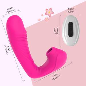 Kabellose Fernbedienung realistischer vibrierender Dildo weibliches vaginales Sexspielzeug Klitoris stimulieren saugen <span class=keywords><strong>Vibrator</strong></span> für Frauen - Product Image 3