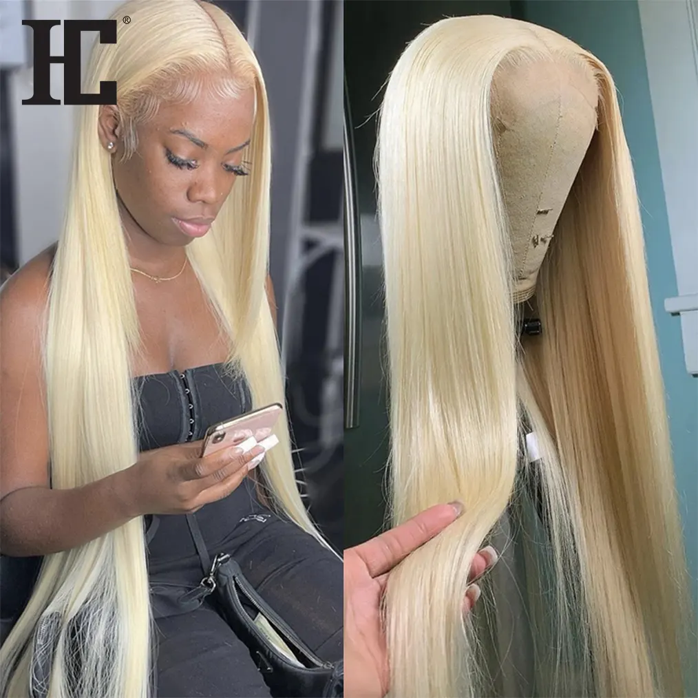 613 HD Human Hair Lace Wig,13x4 13x6 613 Virgin Lace Front Wig,Wholesale Platinum Blonde 613 Transparent full Lace Frontal Wig