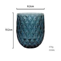 Verre à boire en verre gaufré motif pêche 350ml 370ml, coloré, pour bar, hôtel, restaurant, vente en gros