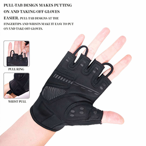 Guanti fitness unisex Weskos traspiranti e antiscivolo a mezze dita in nylon per sollevamento pesi, ciclismo e allenamenti in palestra - Product Image 2