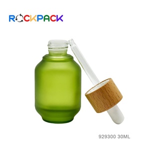 <span class=keywords><strong>30ml</strong></span> Frosted màu xanh lá cây trang trí mỹ phẩm tinh dầu chai nhỏ giọt với KHÁC NHAU droppper bơm - Product Image 4