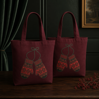 Sac en toile de Noël imprimé élan sur mesure, en coton biologique recyclé, le plus bien noté, expédition rapide, support personnalisé pour la vente transfrontalière
