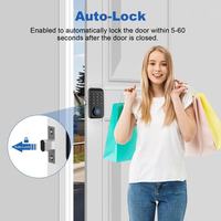 Serrure de porte intelligente sans clé WiFi Tuya APP pour la sécurité domestique, identification par empreinte digitale, mot de passe, serrure de porte intelligente à pêne dormant