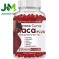 Gummies de Maca Noire de Haute Qualité Plus Extreme Curve pour Femmes - Stimulant Fessier, Métabolisme & Soutien Immunitaire Sans Gluten