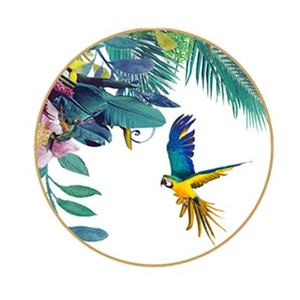 Offre Spéciale : Assiettes Vertes <span class=keywords><strong>Selva</strong></span> – Vaisselle en Céramique Émaillée avec Motifs d'Oiseaux et de Plantes – Assiettes de Présentation Colorées en Céramique – Services de Table - Product Image 3