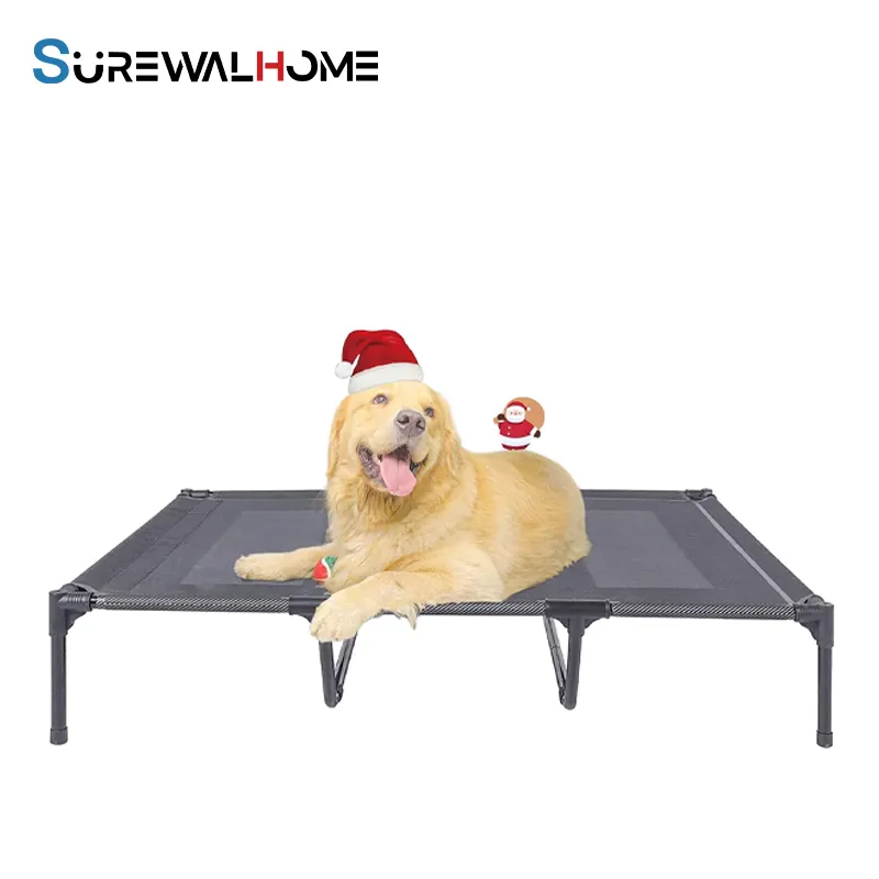 SUREWALHOME Cama grande para perros Cama elevada para perros al aire libre de alta calidad Cama para perros de refrigeración transpirable