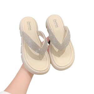 Verano nuevo brillante <span class=keywords><strong>Flash</strong></span> Diamond-<span class=keywords><strong>chanclas</strong></span> mujeres Senior Sense Pinch-foot Muffin zapatos de mujer tendencia sandalias perezosas - Product Image 1