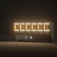 SHEHDS Luz de matriz 12x60W con anillo RGBW 4 en 1, Zoom Wash, Iluminación LED de cabeza móvil para DJ, Club, Fiesta, Escenario, Luz Estroboscópica