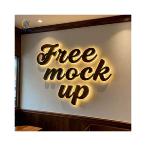 Indoor Outdoor Business Exterior Building Signage Art <strong>Wooden</strong> Light Letter <strong>Custom</strong> Backlit logo 3d Led Letter <strong>Sign</strong> for Wall Decor - Product Image 5