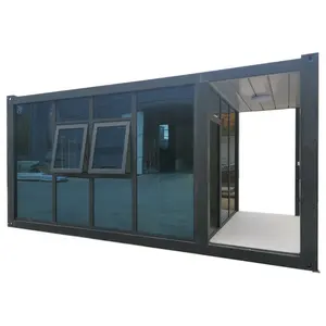 Hoogbouw Appartement Prefab Huizen Container Huis Groene Stacaravan Flat Pack Container Huis Met Glazen Wand Leverancier