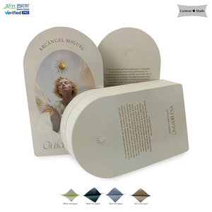 Cartes d'affirmation en forme d'arche avec impression personnalisée finition mate, outils de thérapie psychologique, jeu avec boîte pour le bien-être mental - Product Image 1