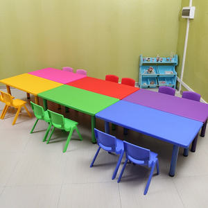 Table de jeu pour réunion de famille pour enfants - Design moderne en plastique, utilisation scolaire et repas, écologique et réglable - Product Image 5