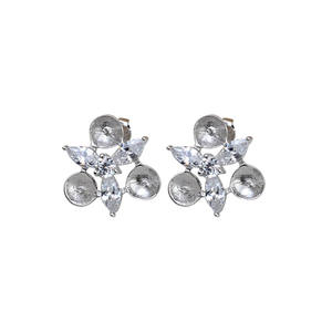 S925 Silver Multi <b>Pearl</b> Pendant <b>Headband</b> Set Personalized Women's 4-5 <b>Pearl</b> Jewelry with Empty Stud Earrings Fashion Accessories - Product Image 5