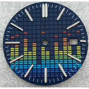 Cadran de montre personnalisé 31,8 mm vert lumineux avec symboles musicaux, pièces de rechange modifiées pour mouvement NH35 - Product Image 1