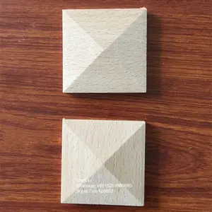 ブナ木彫り正方形ロゼットonlaysブナ無垢材正方形