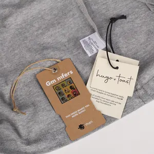 Custom Clothing Tags Kraft Paper Card Clothes Label Special Paper Hang tags T-shirt Jacket Business Recyclable Clothing Labels