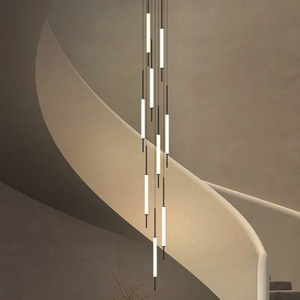 <span class=keywords><strong>Lampadario</strong></span> <span class=keywords><strong>a</strong></span> LED con soffitto <span class=keywords><strong>a</strong></span> soffitto <span class=keywords><strong>nero</strong></span> moderno di lusso da soggiorno con illuminazione <span class=keywords><strong>a</strong></span> <span class=keywords><strong>sospensione</strong></span> in acrilico lampadari per scale - Product Image 2