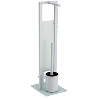 Porte-papier hygiénique multifonctionnel moderne en acier inoxydable et verre avec brosse Design durable pour hôtels