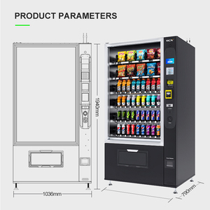 Distributeur automatique de collations grande capacité pour aliments et boissons avec options de paiement par pièces, espèces et carte pour bureau/hôpital - Product Image 2