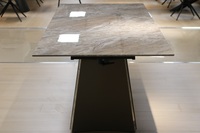 Meubles de salle à manger modernes et luxueux sur mesure, pieds en métal, plateau en céramique, table en verre trempé, pliable, 6 places, à vendre