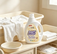 Lessive liquide pour bébé en marque blanche 2L, jetable, portable, à base de plantes, écologique, hypoallergénique, douce pour les vêtements de bébé