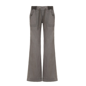 Jeans cargo droits personnalisés ODM style rétro américain pour <span class=keywords><strong>femme</strong></span>, décontractés, <span class=keywords><strong>taille</strong></span> <span class=keywords><strong>basse</strong></span>, en denim, avec bretelles, pour l'extérieur - Product Image 2