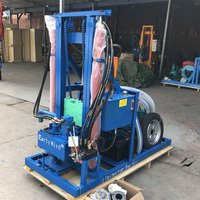 Machine de forage de puits d'eau EB200, foreuse de puits d'eau montée sur roues de 200 m