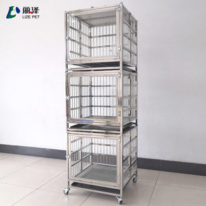 LIZE <span class=keywords><strong>PET</strong></span> Hôpital Clinique Vétérinaire <span class=keywords><strong>Cage</strong></span> de présentation en verre trempé en acier inoxydable <span class=keywords><strong>Cage</strong></span> personnalisable pour chien et chat pour usage clinique - Product Image 4