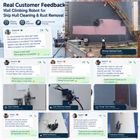 Robot de sablage mural avec moteur de boîte de vitesses PLC, forte adsorption magnétique, protection IP68 pour la surface des réservoirs pétrochimiques