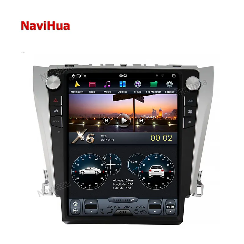 Navihua 12.1 "für Tesla stil vertikale Android Car <span class=keywords><strong>Radio</strong></span> für TOYOTA CAMRY <span class=keywords><strong>2012</strong></span>-2015 Touch Screen Stereo Video Audio GPS