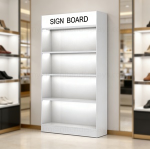 Exhibidores de Madera con Logotipo Personalizado para Minoristas, con Estantes para Zapatos y Ropa, Mueble de Pared o de Pie para Tiendas y Boutiques - Product Image 1