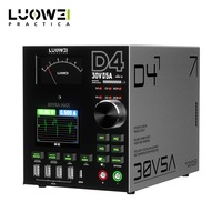 Alimentation électrique DC à écran incurvé LUOWEI D4 30V 5A 150W 4 canaux avec détection de court-circuit et stockage pour réparation informatique métallique