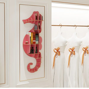 Chiquitos nhỏ Bắc Âu tường giá Cá Ngựa Sáng Tạo Treo tường kệ sách phòng ngủ phòng khách haima hình tủ sách - Product Image 4