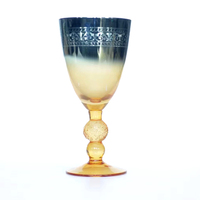 Vente en gros de verres à vin de luxe FLY, ensembles de gobelets à vin rouge, décoration personnalisée du fond électro-plaqué, capacité de 300 ml, spécial mariage