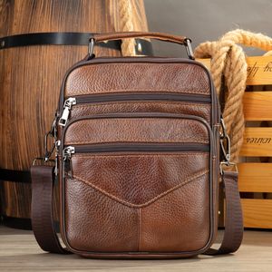 MAIMA Bolso Cruzado de Cuero Genuino para Hombre con Asa Superior, Bolso de Hombro Lateral de Cuero para Hombre, Bolso Mensajero de Cuero para Hombre - Product Image 3