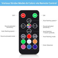Lumières de scène RGB 48 LED lumière stroboscopique flash 7 couleurs avec télécommande activée par le son fête KTV Bar DJ éclairage à la maison